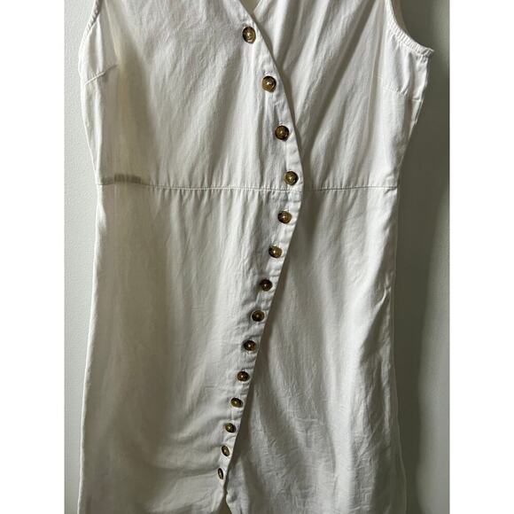 Able cotton white button dress women's size S - Picture 6 of 7